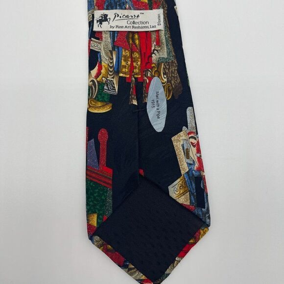 Picasso Collection Tie "Man with a Pipe 1915" Silk - Picture 5 of 8